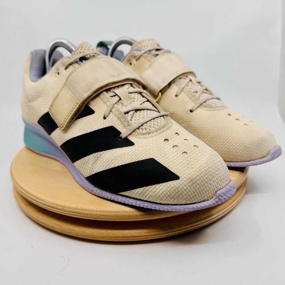 Adidas Adipower Mens 9 womens 10.5 Weightlifting Shoes‎ ivory Powerlifting